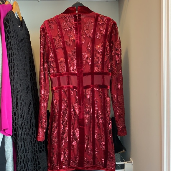 Gorgeous red wine party dress. - Picture 4 of 4